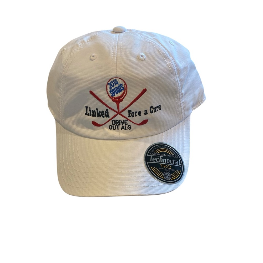 American Needle White Cap with Embroidered Logo